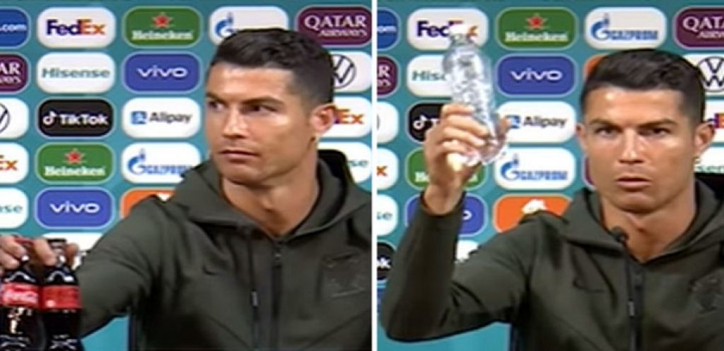 Cristiano Ronaldo recomenda beber água e não Coca-Cola, e marca perde US$  2,6 bi - Polêmica Paraíba - Polêmica Paraíba