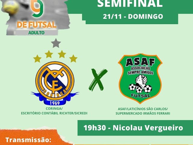 Taça TG Futsal: Asaf de Campos Borges enfrentará o Coringa de Nicolau Vergueiro na semifinal