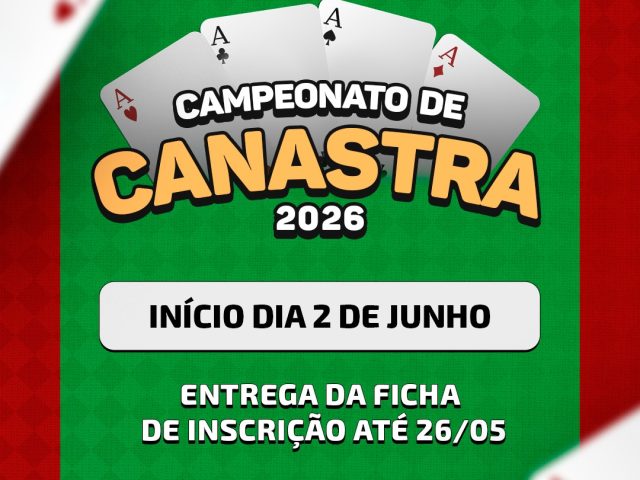 Vem aí o Campeonato Municipal de Canastra de Tapera